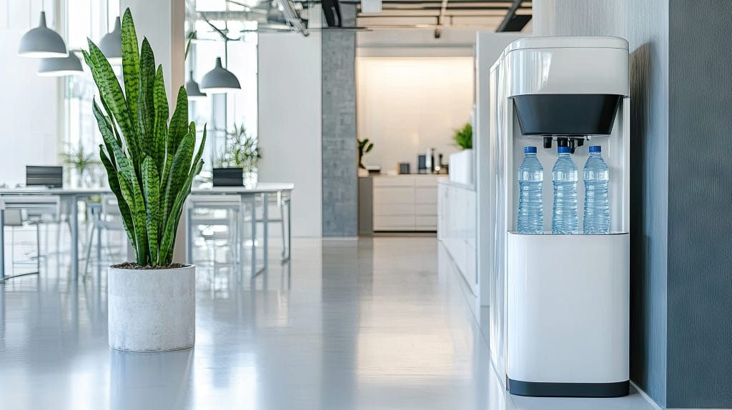 Commercial Building With Bottleless Water Cooler