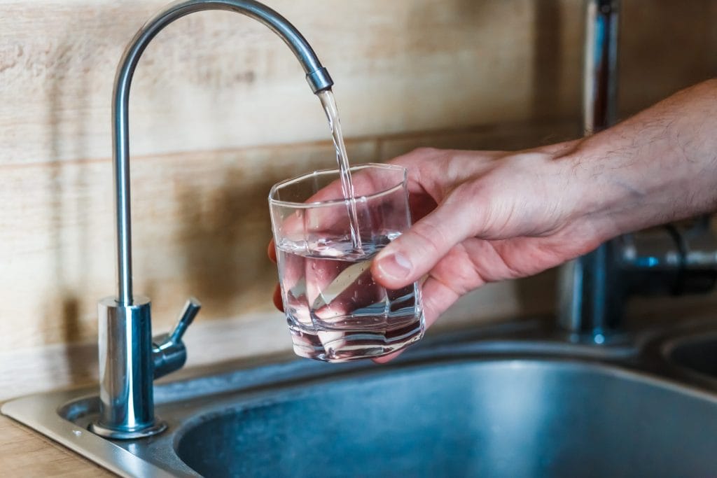 Drinking clean water from a whole-house water filtration system