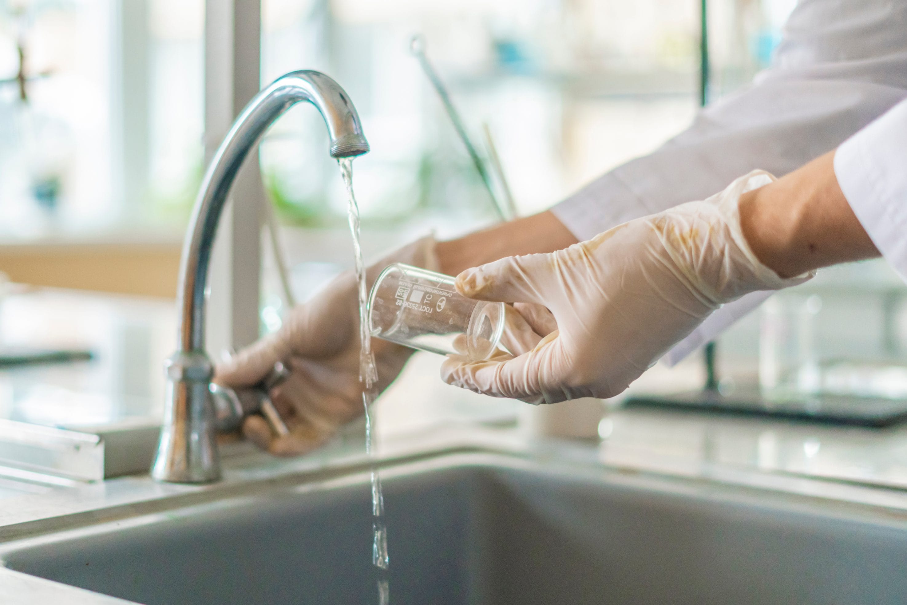 water testing in progress