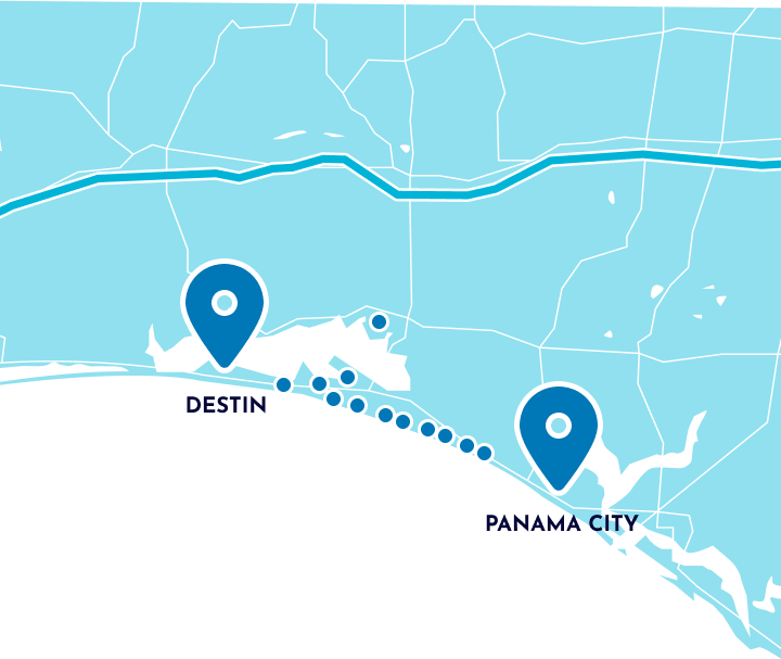 Service Area in the Emerald Coast for Water & Air Purification Systems from Pure Emerald Coast 